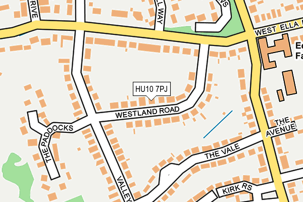 HU10 7PJ map - OS OpenMap – Local (Ordnance Survey)