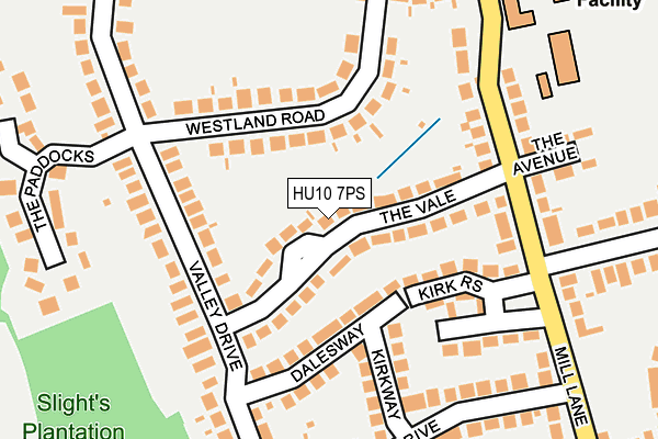 HU10 7PS map - OS OpenMap – Local (Ordnance Survey)