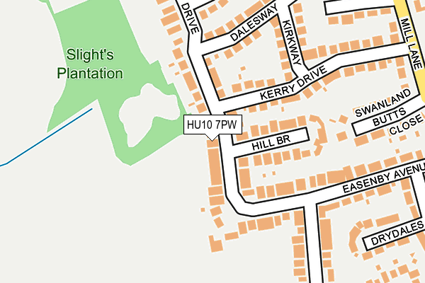 HU10 7PW map - OS OpenMap – Local (Ordnance Survey)