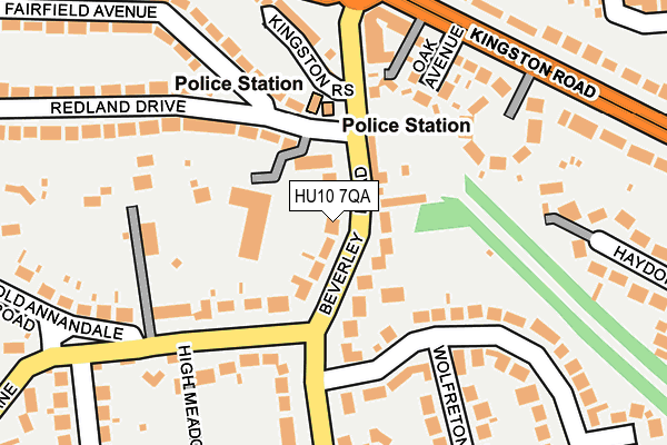 HU10 7QA map - OS OpenMap – Local (Ordnance Survey)