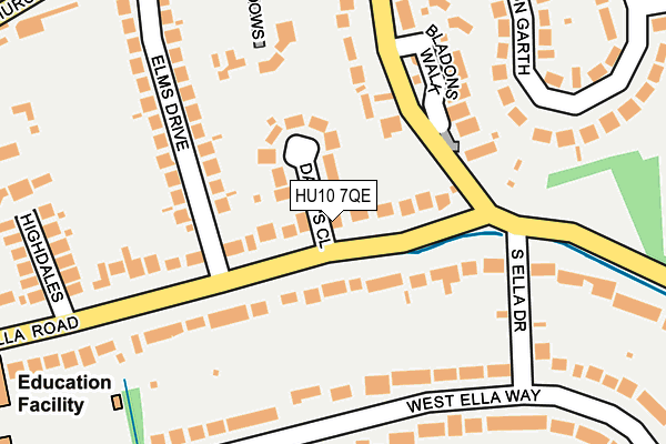 HU10 7QE map - OS OpenMap – Local (Ordnance Survey)