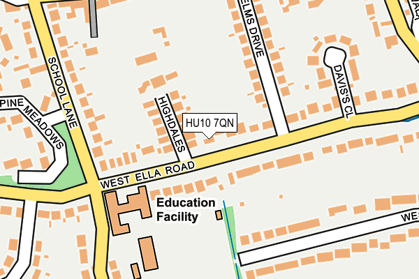 HU10 7QN map - OS OpenMap – Local (Ordnance Survey)