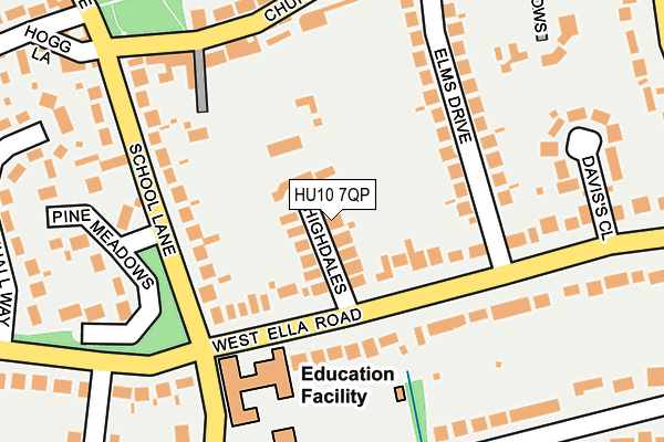 HU10 7QP map - OS OpenMap – Local (Ordnance Survey)