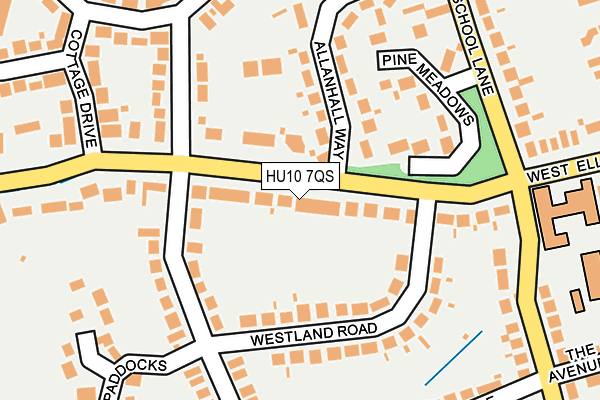 HU10 7QS map - OS OpenMap – Local (Ordnance Survey)