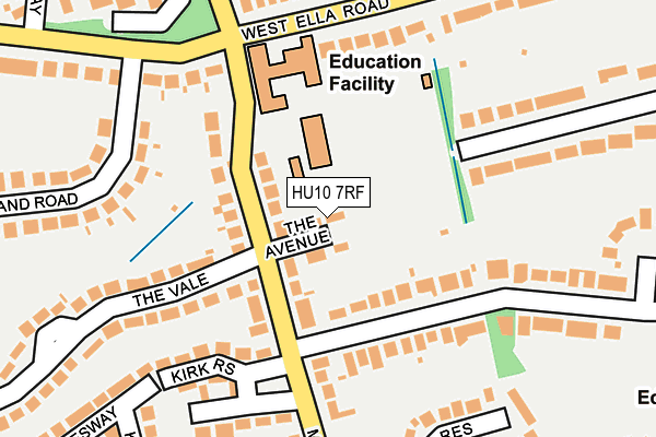 HU10 7RF map - OS OpenMap – Local (Ordnance Survey)