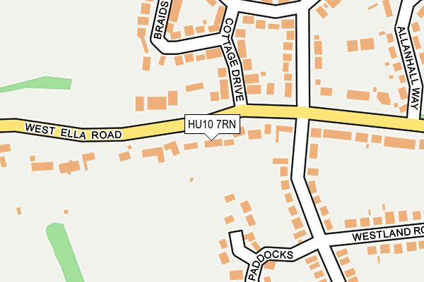 HU10 7RN map - OS OpenMap – Local (Ordnance Survey)