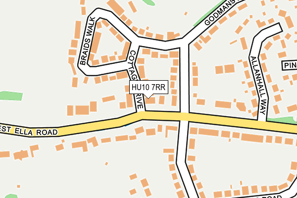 HU10 7RR map - OS OpenMap – Local (Ordnance Survey)