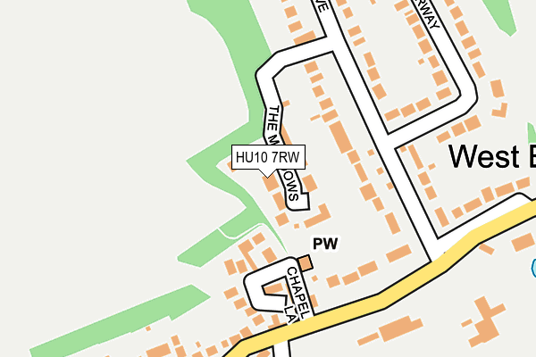 HU10 7RW map - OS OpenMap – Local (Ordnance Survey)