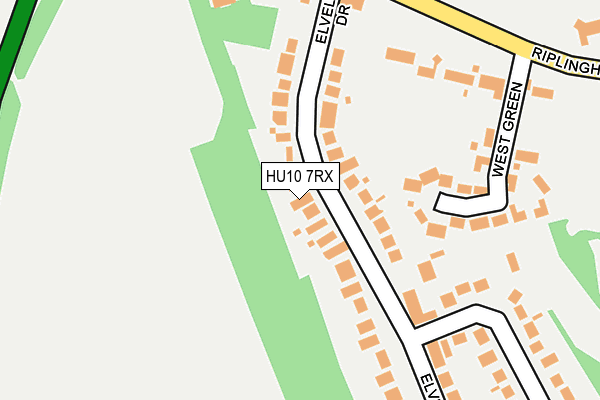 HU10 7RX map - OS OpenMap – Local (Ordnance Survey)