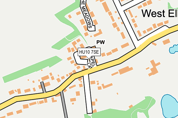 HU10 7SE map - OS OpenMap – Local (Ordnance Survey)