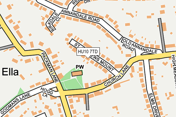 HU10 7TD map - OS OpenMap – Local (Ordnance Survey)