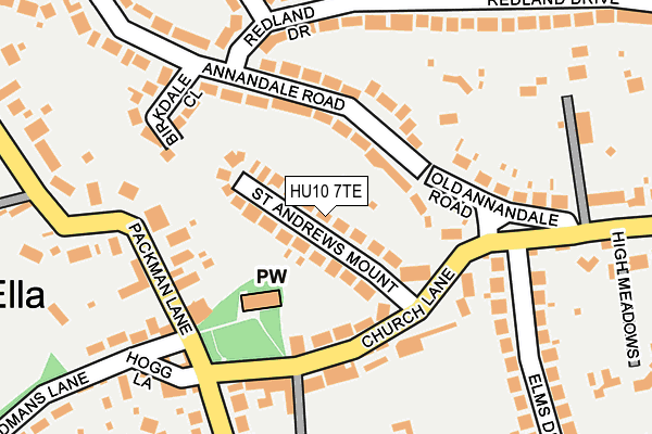 HU10 7TE map - OS OpenMap – Local (Ordnance Survey)