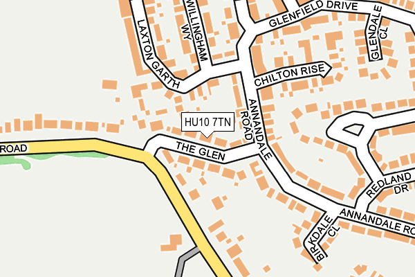 HU10 7TN map - OS OpenMap – Local (Ordnance Survey)