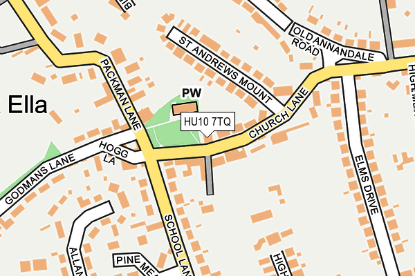 HU10 7TQ map - OS OpenMap – Local (Ordnance Survey)