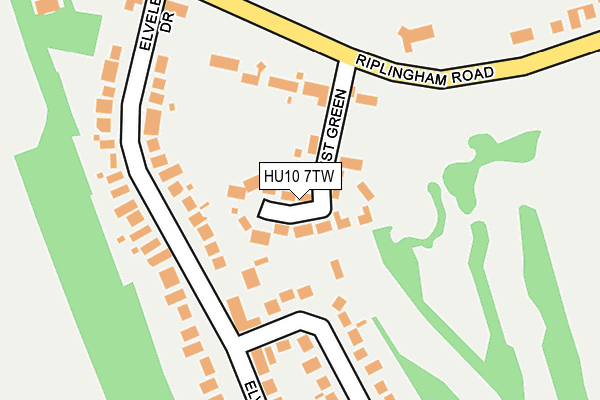 HU10 7TW map - OS OpenMap – Local (Ordnance Survey)