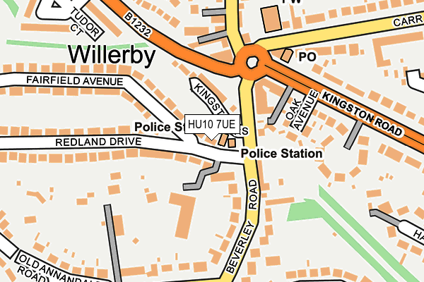 HU10 7UE map - OS OpenMap – Local (Ordnance Survey)