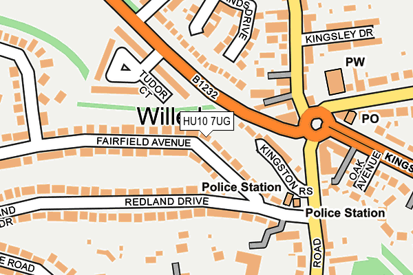 HU10 7UG map - OS OpenMap – Local (Ordnance Survey)