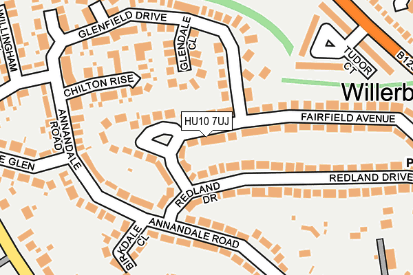 HU10 7UJ map - OS OpenMap – Local (Ordnance Survey)