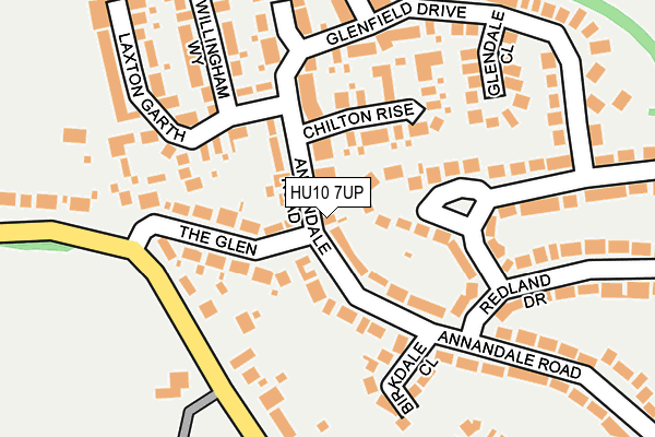 HU10 7UP map - OS OpenMap – Local (Ordnance Survey)