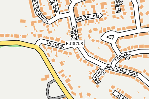 HU10 7UR map - OS OpenMap – Local (Ordnance Survey)