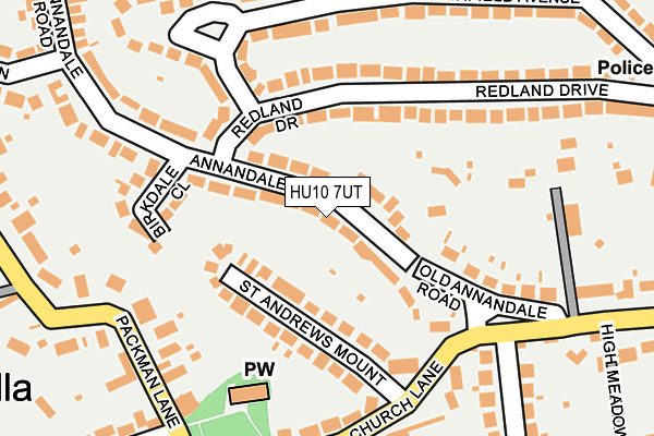 HU10 7UT map - OS OpenMap – Local (Ordnance Survey)