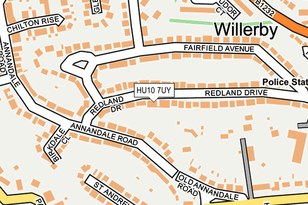 HU10 7UY map - OS OpenMap – Local (Ordnance Survey)
