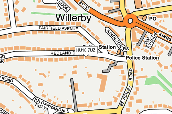 HU10 7UZ map - OS OpenMap – Local (Ordnance Survey)