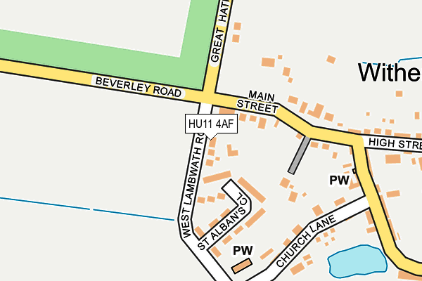 HU11 4AF map - OS OpenMap – Local (Ordnance Survey)