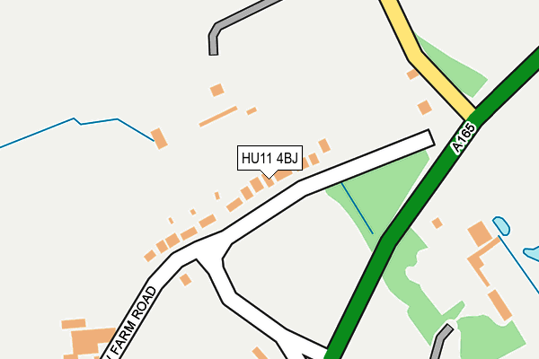 HU11 4BJ map - OS OpenMap – Local (Ordnance Survey)