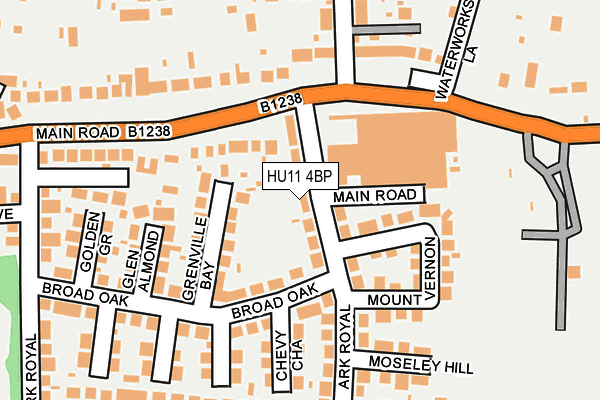 HU11 4BP map - OS OpenMap – Local (Ordnance Survey)