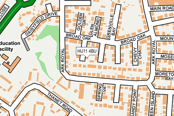 HU11 4BU map - OS OpenMap – Local (Ordnance Survey)