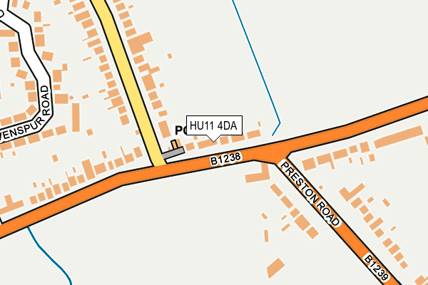 HU11 4DA map - OS OpenMap – Local (Ordnance Survey)