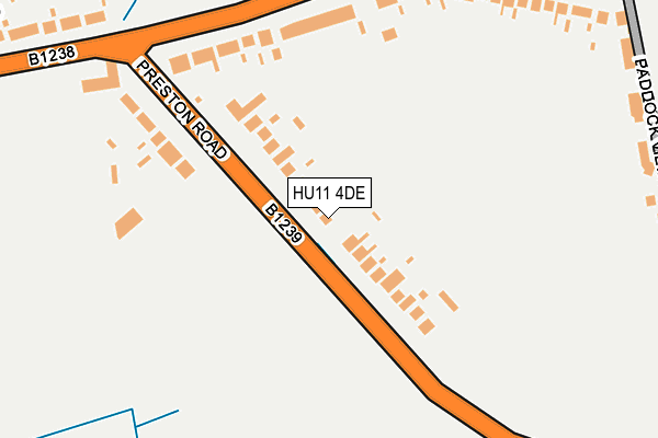 HU11 4DE map - OS OpenMap – Local (Ordnance Survey)