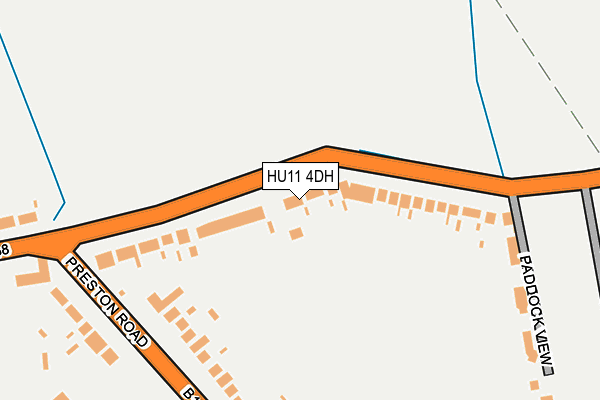 HU11 4DH map - OS OpenMap – Local (Ordnance Survey)