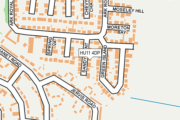 HU11 4DP map - OS OpenMap – Local (Ordnance Survey)