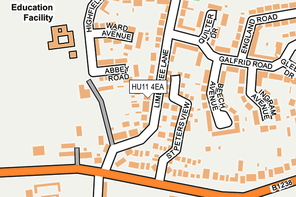 HU11 4EA map - OS OpenMap – Local (Ordnance Survey)