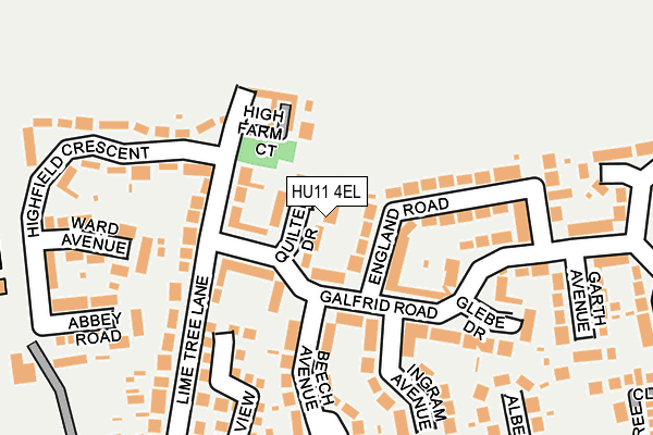 HU11 4EL map - OS OpenMap – Local (Ordnance Survey)