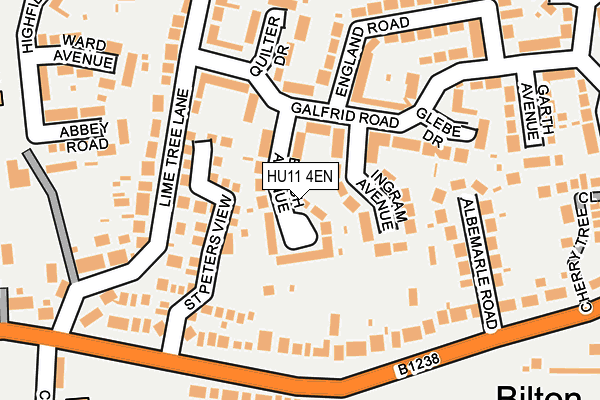 HU11 4EN map - OS OpenMap – Local (Ordnance Survey)