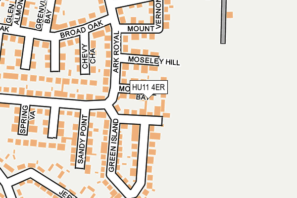 HU11 4ER map - OS OpenMap – Local (Ordnance Survey)
