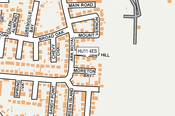 HU11 4ES map - OS OpenMap – Local (Ordnance Survey)