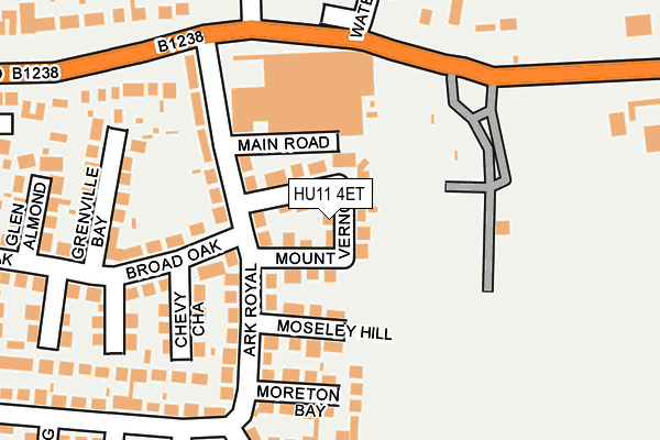 HU11 4ET map - OS OpenMap – Local (Ordnance Survey)