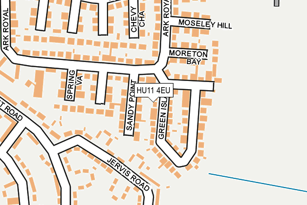 HU11 4EU map - OS OpenMap – Local (Ordnance Survey)