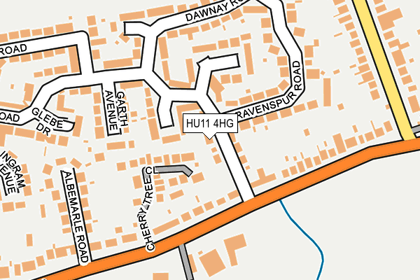 HU11 4HG map - OS OpenMap – Local (Ordnance Survey)