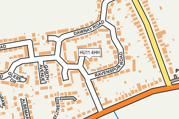 HU11 4HH map - OS OpenMap – Local (Ordnance Survey)