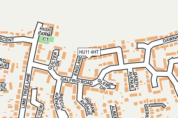 HU11 4HT map - OS OpenMap – Local (Ordnance Survey)