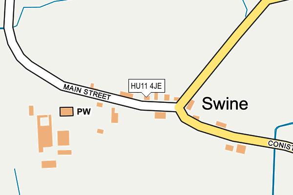 HU11 4JE map - OS OpenMap – Local (Ordnance Survey)