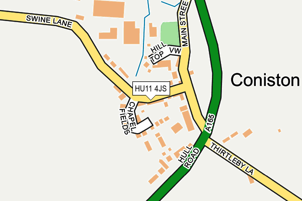 HU11 4JS map - OS OpenMap – Local (Ordnance Survey)