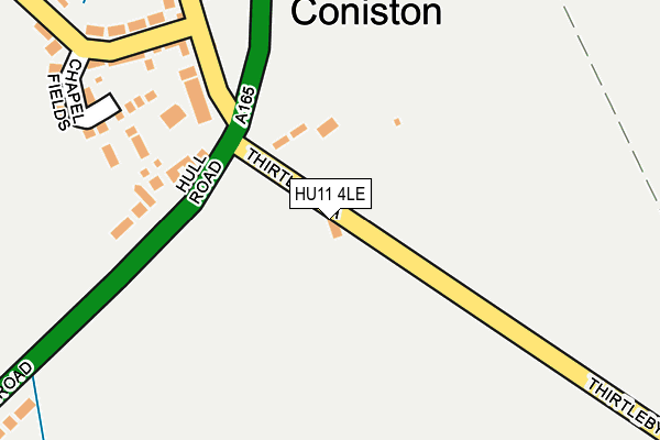 HU11 4LE map - OS OpenMap – Local (Ordnance Survey)