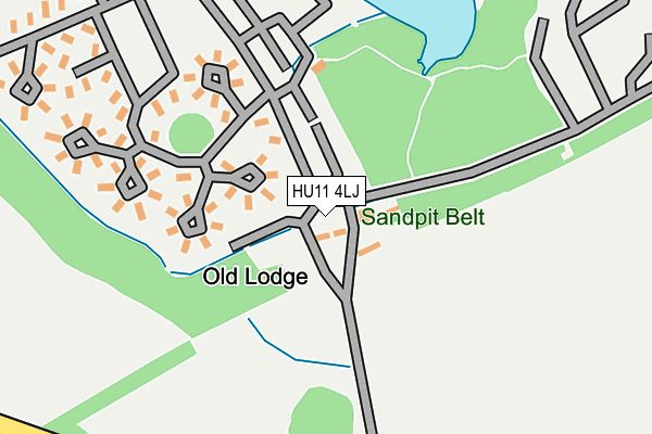 HU11 4LJ map - OS OpenMap – Local (Ordnance Survey)