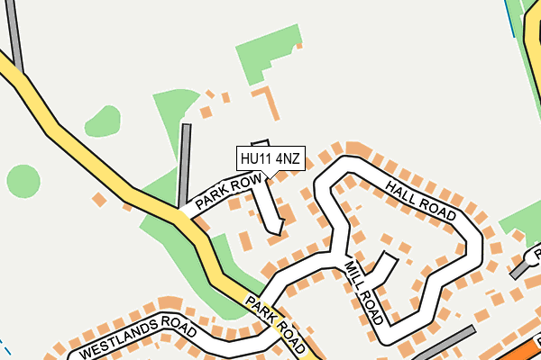 HU11 4NZ map - OS OpenMap – Local (Ordnance Survey)